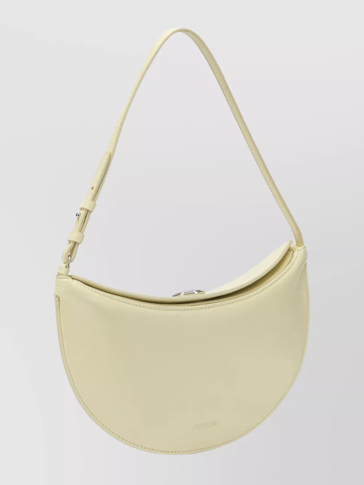 Jacquemus Small Ovalo Leather Bag In Dusty Yellow Women
