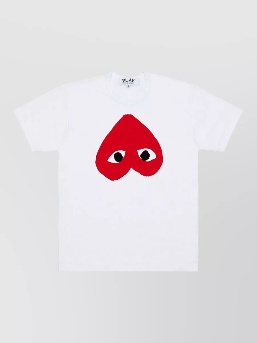 Comme des Garçons cotton heart appliqué logo short-sleeve t-shirt
