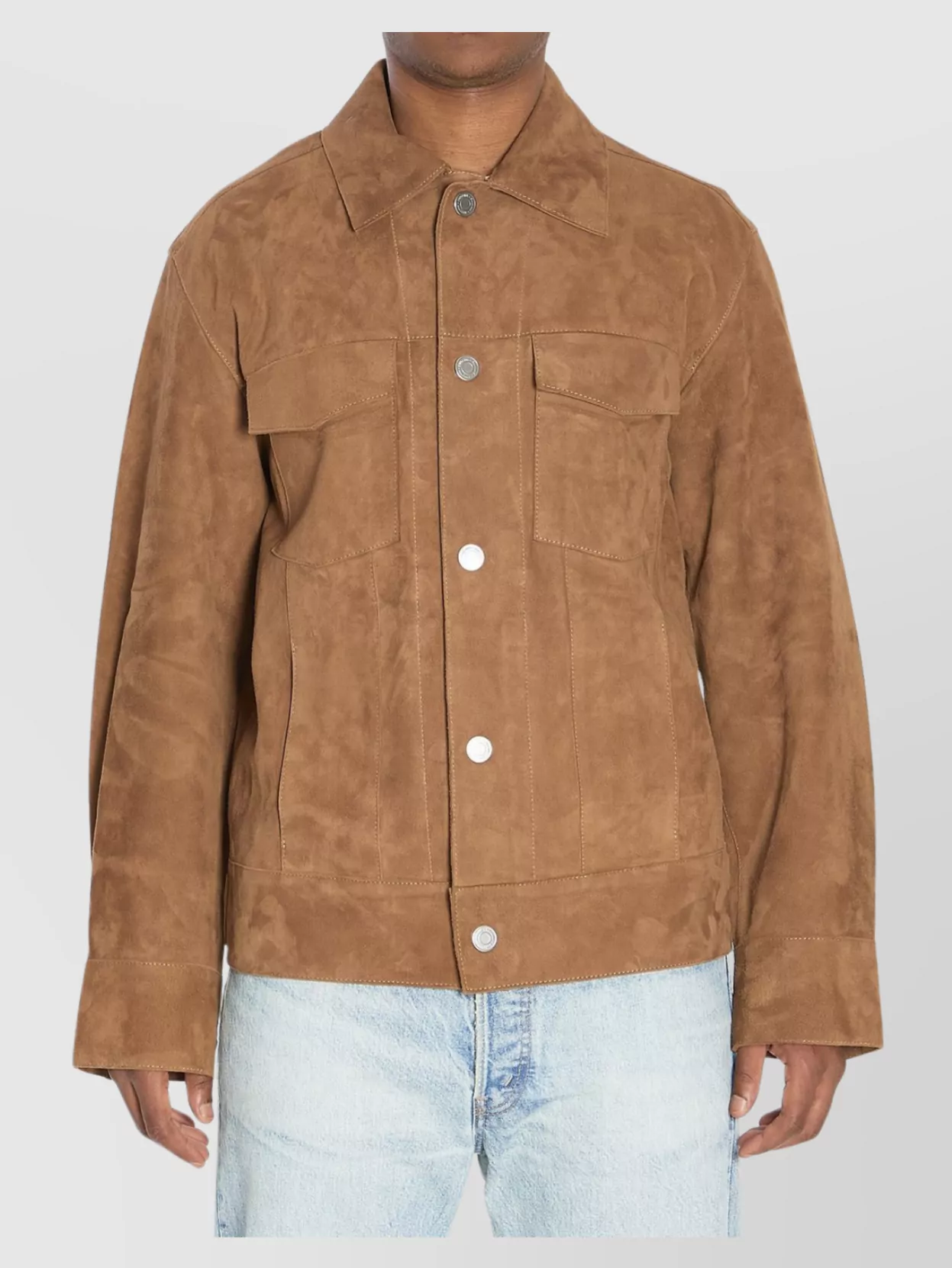 Ami Paris Classic Suede Jacket With Pockets