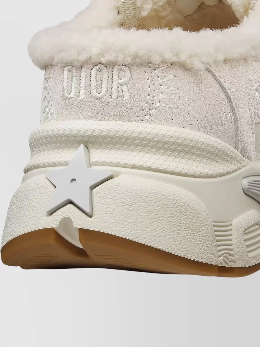 Christian Dior Mesh Panel Sneakers Rubber Sole Design