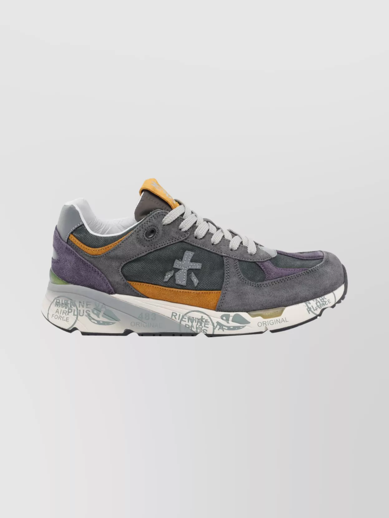 Premiata Mase Sneakers With Round Toe And Rubber