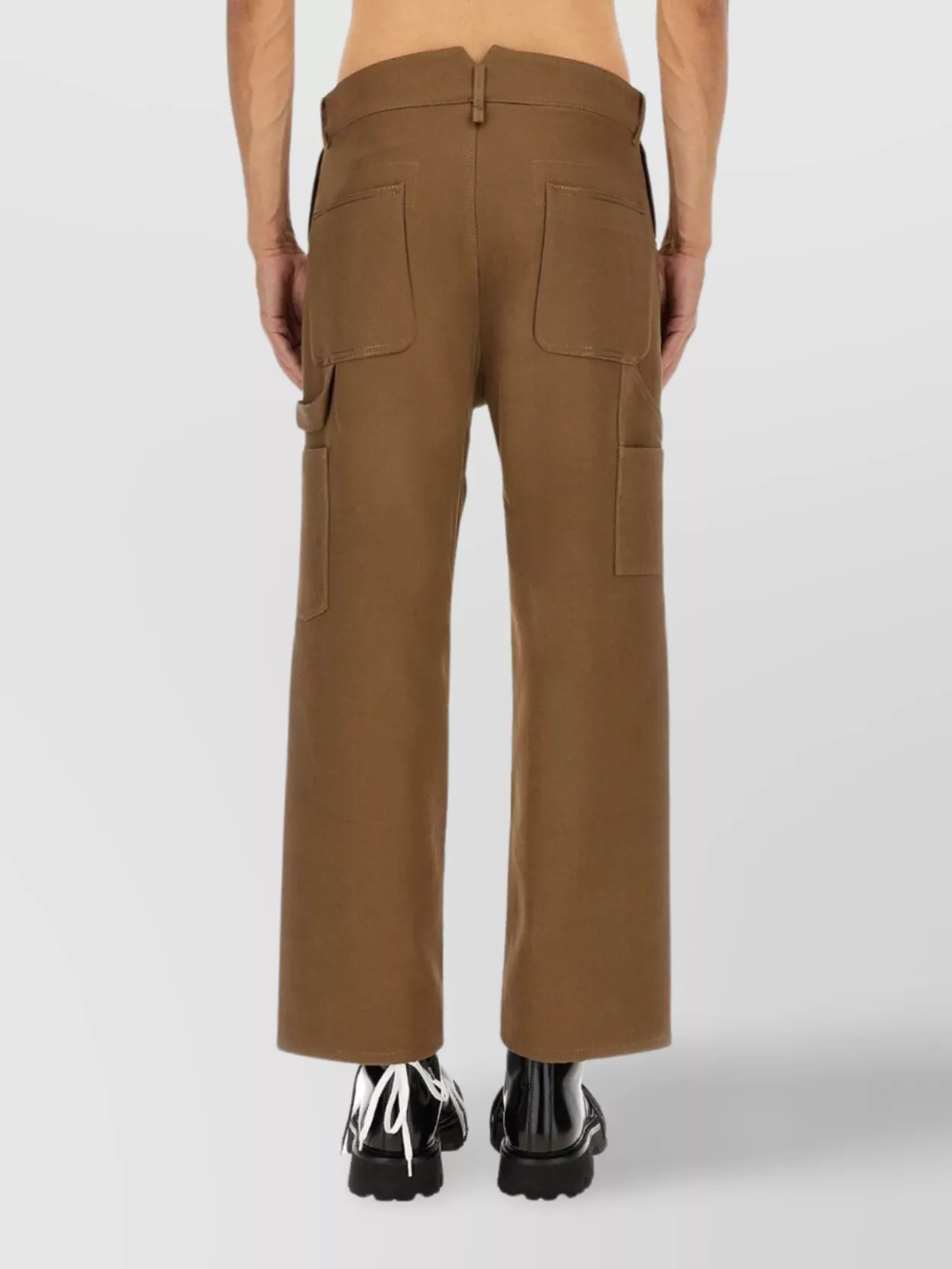 Moschino Straight Leg Trousers Patch Pockets
