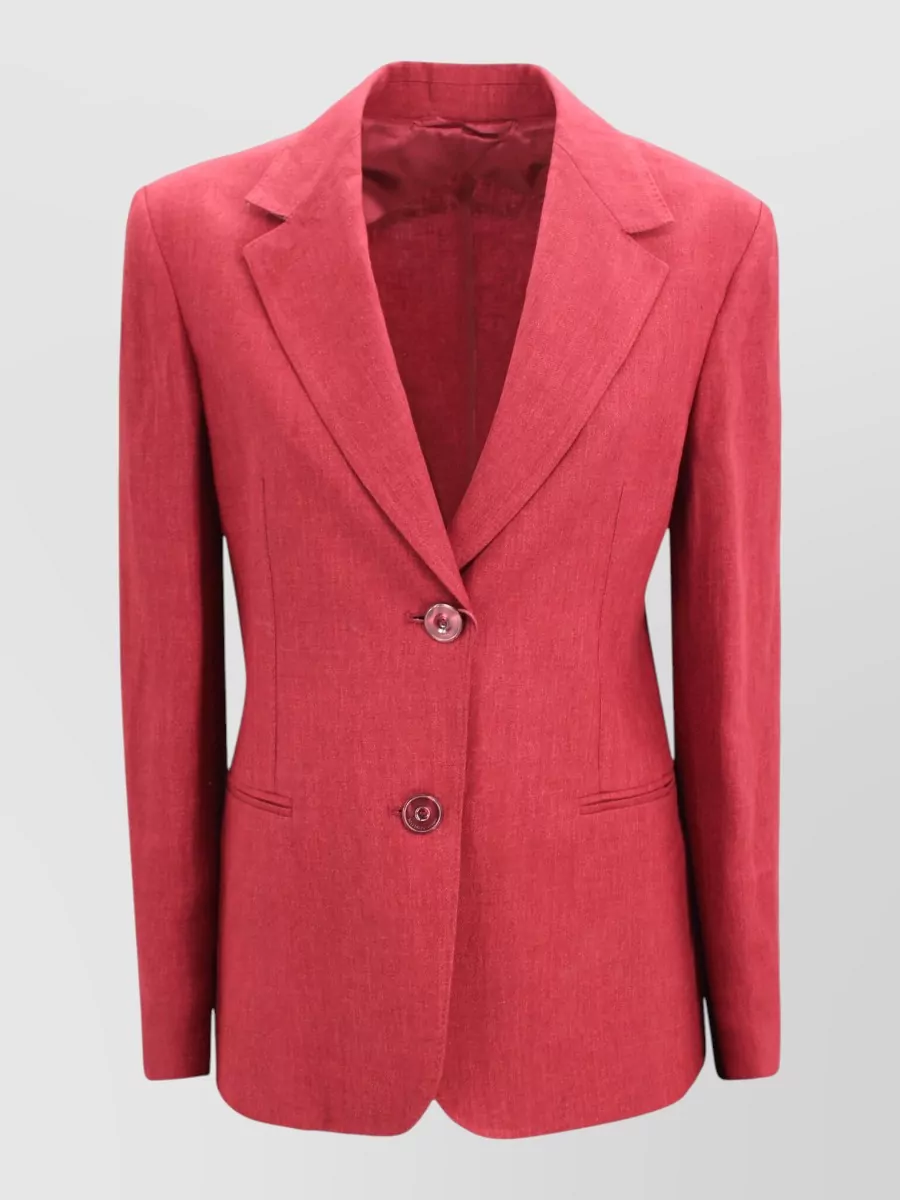 S Max Mara Linen single-breasted blazer