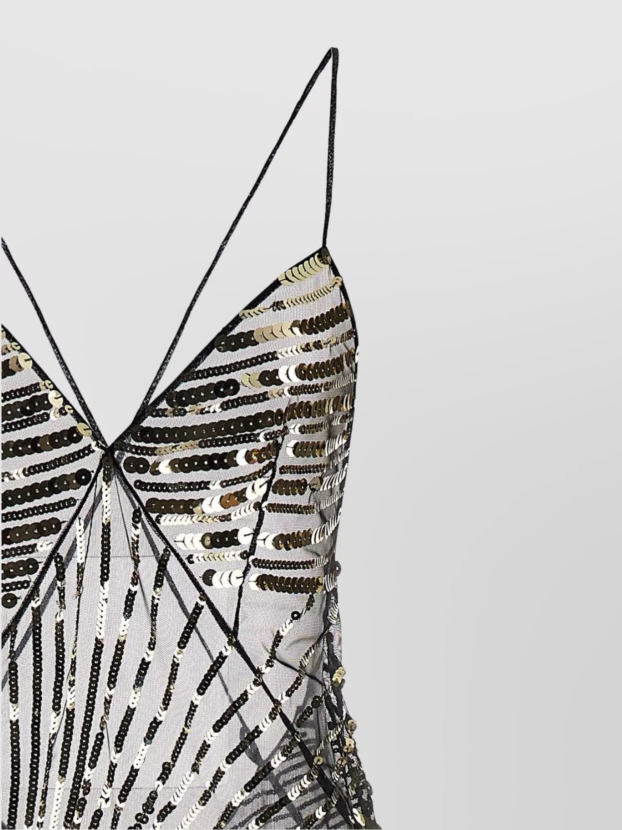 Pucci Long Dress With Sheer Overlay And Sequins