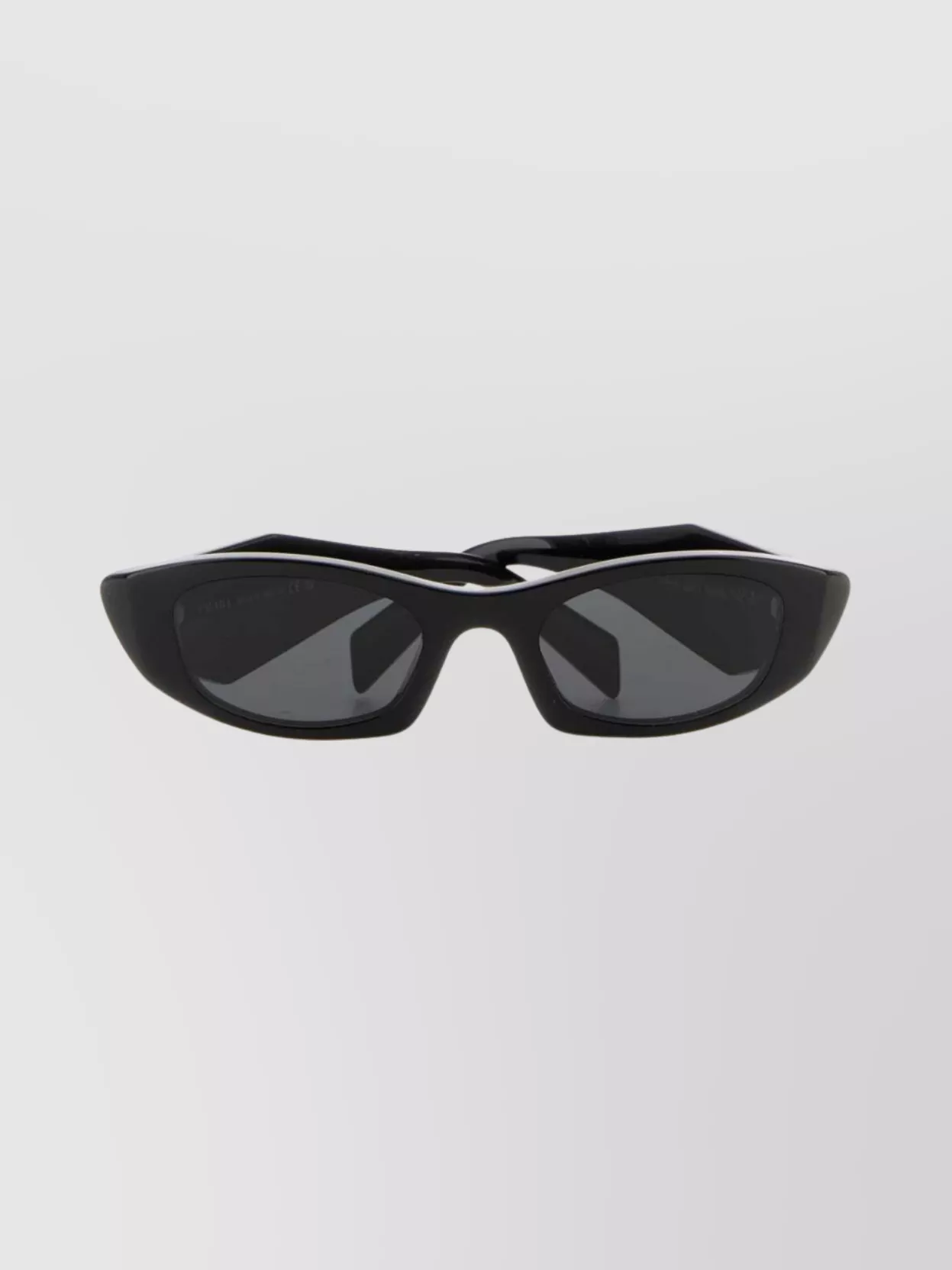 Prada Angular Cat Eye Sunglasses With Dark Lenses In Black
