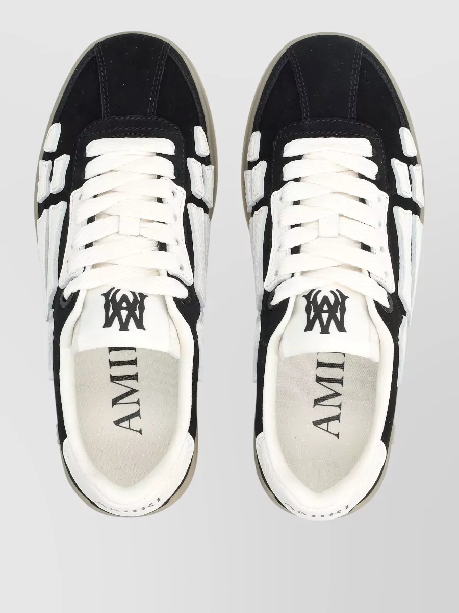 Amiri Pacific Bones Low-Top Sneakers With Contrast Panels