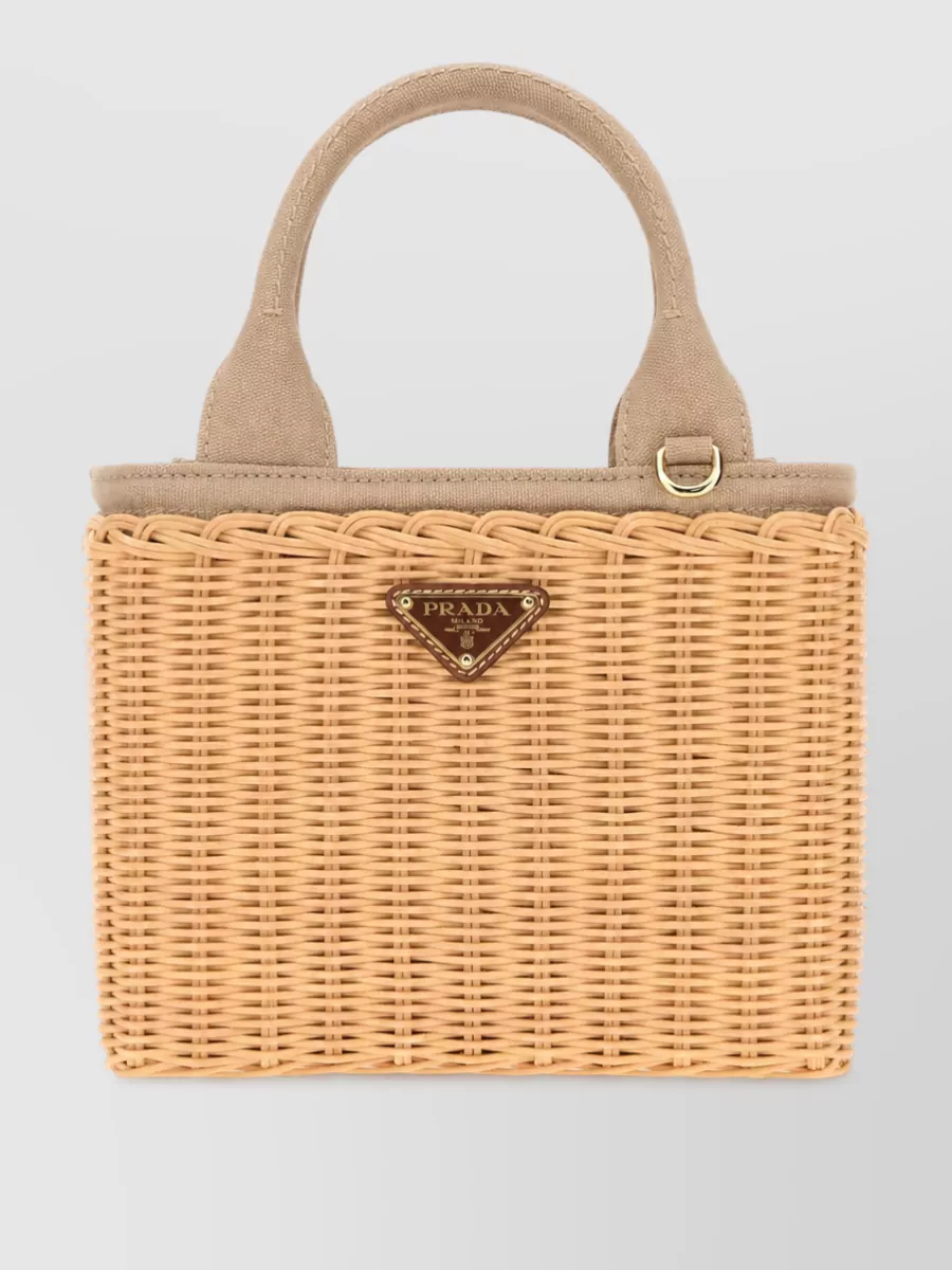 Prada bucket small wicker bucket bag