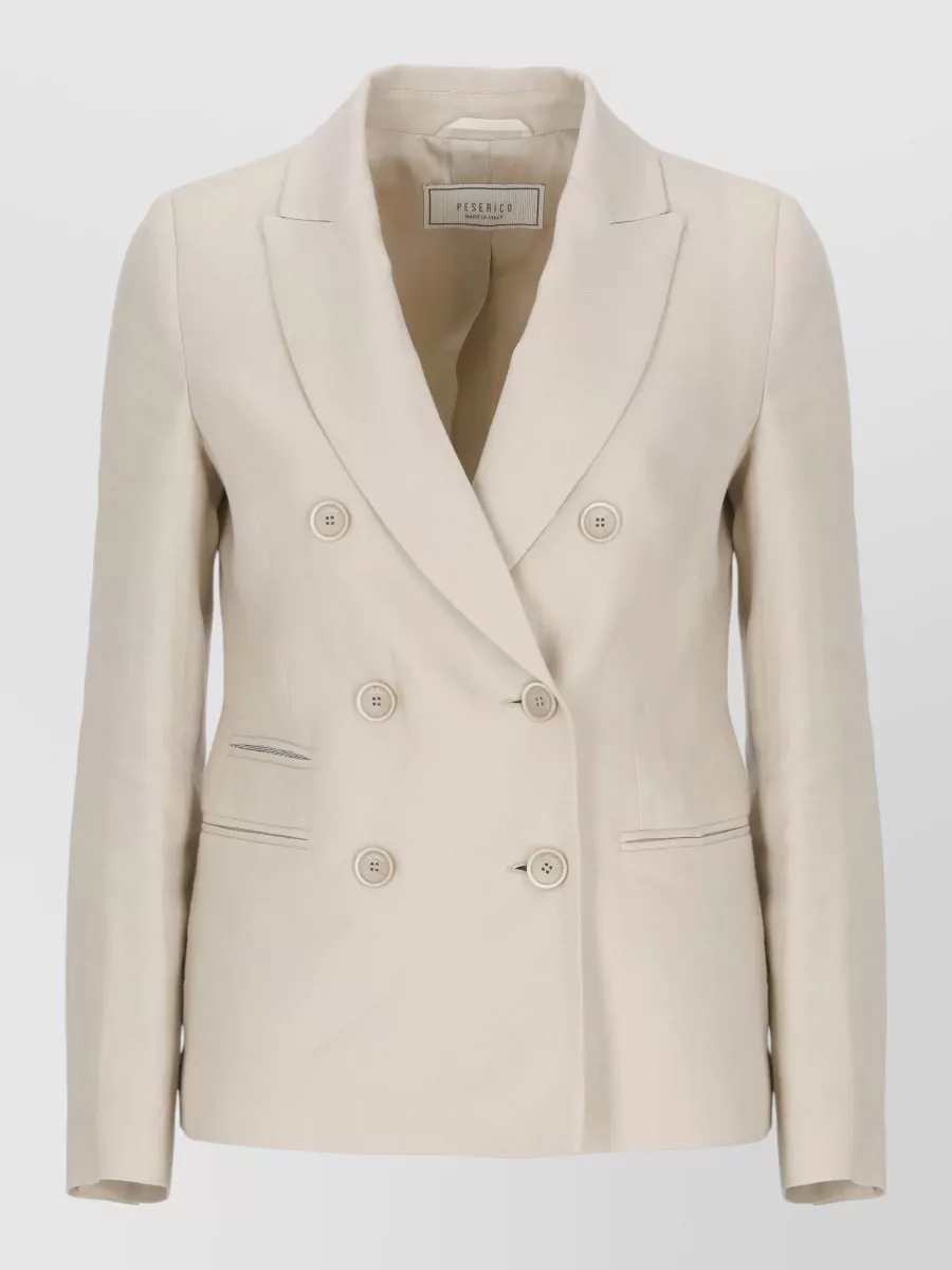 Peserico linen double-breasted blazer