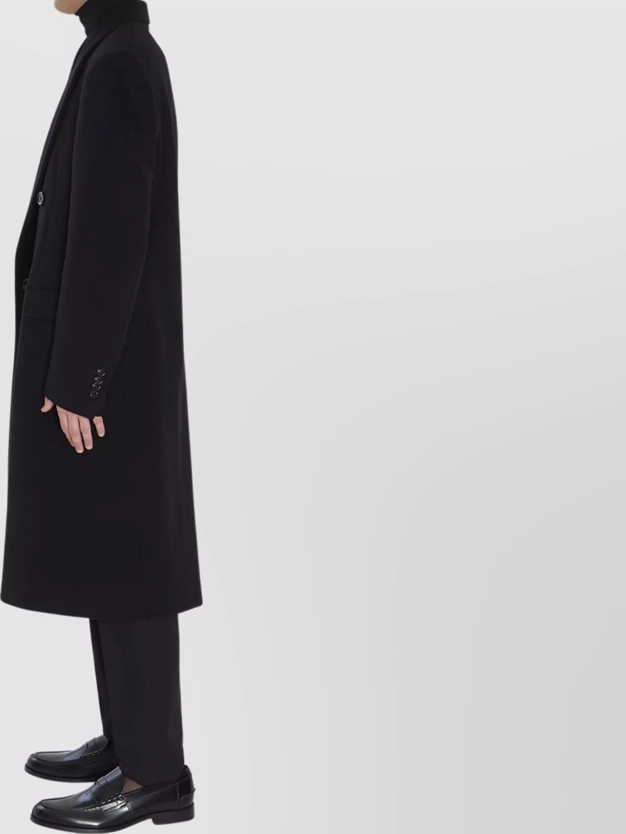 Lardini Virgin Wool Double-Breasted Outerwear Coat