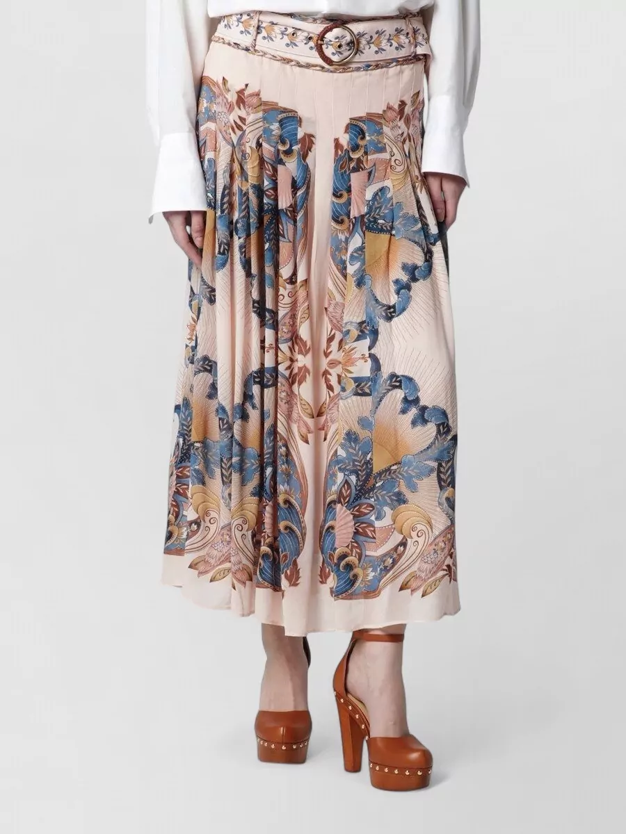 Farm Rio Printed pleated skirt