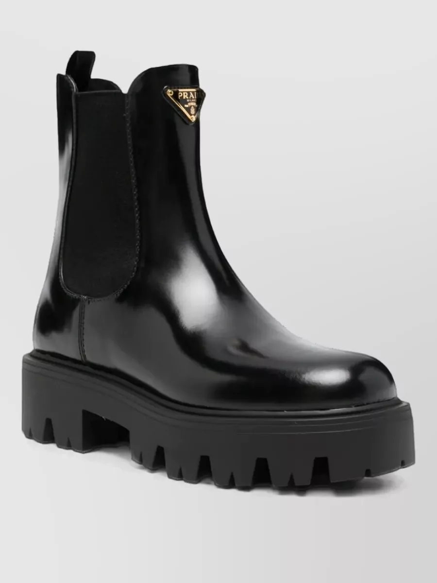 Prada leather ankle boots