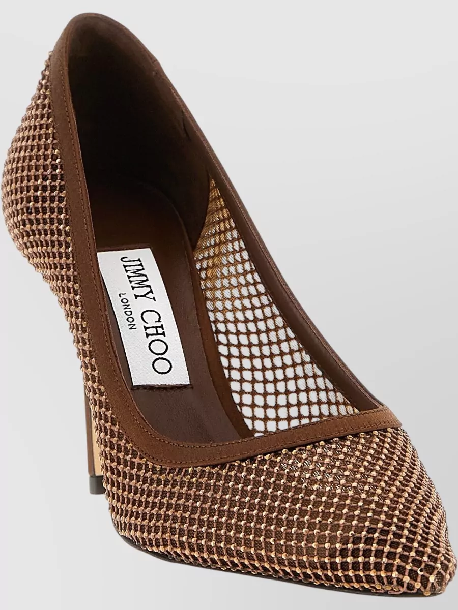 Jimmy Choo Romy Mesh Design Pointed Toe Pumps