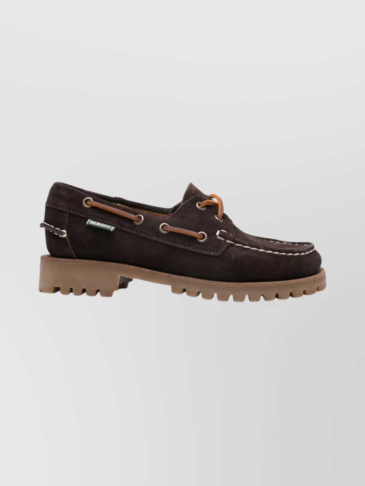 Sebago Suede Loafers With Rubber Sole And Stitching