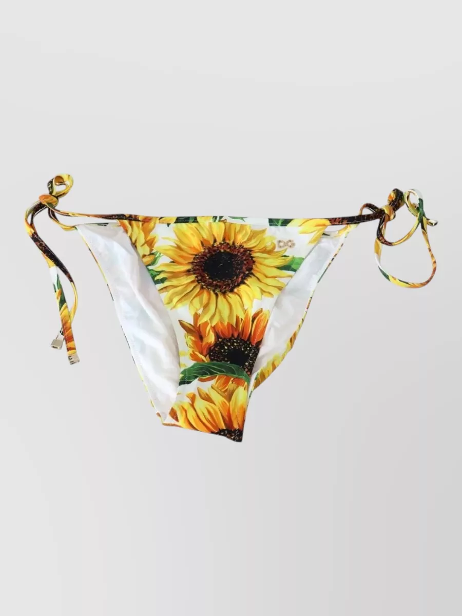 Dolce&Gabbana sunflower print tie side bikini bottoms