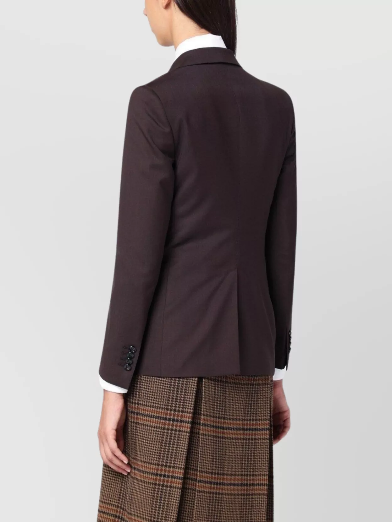 Tagliatore Wool Blend Double Breasted Jacket In Purple