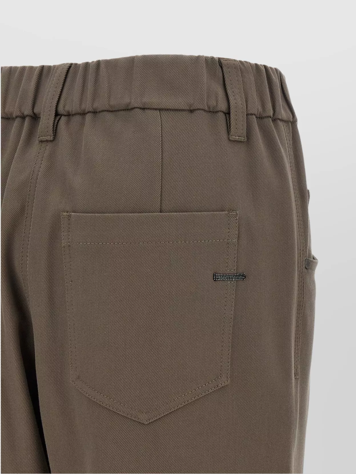 Brunello Cucinelli Elastic Waistband Trousers With Pockets And Loops