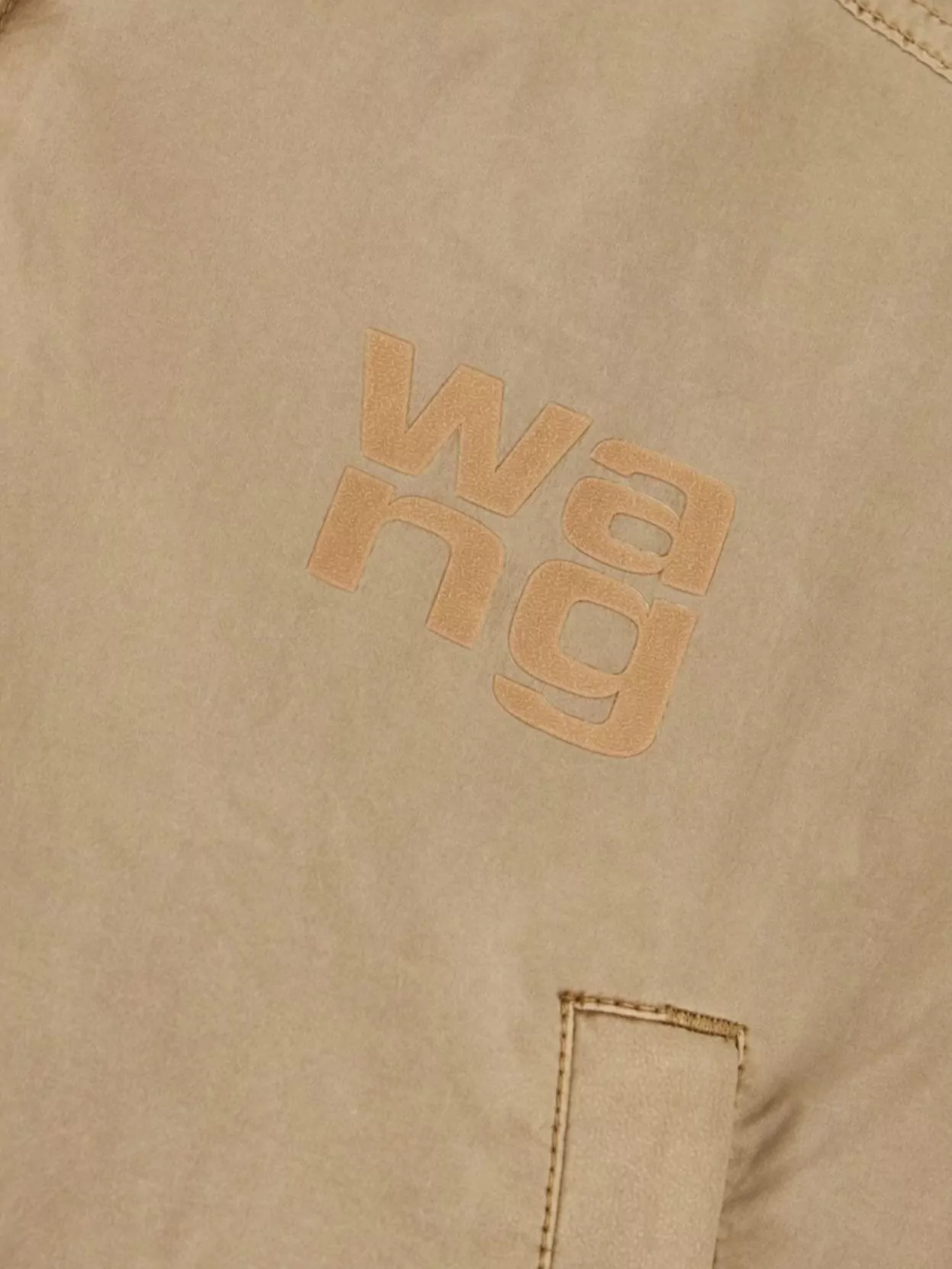 Alexander Wang Hooded Cropped Polyester Blend Jacket In Brown