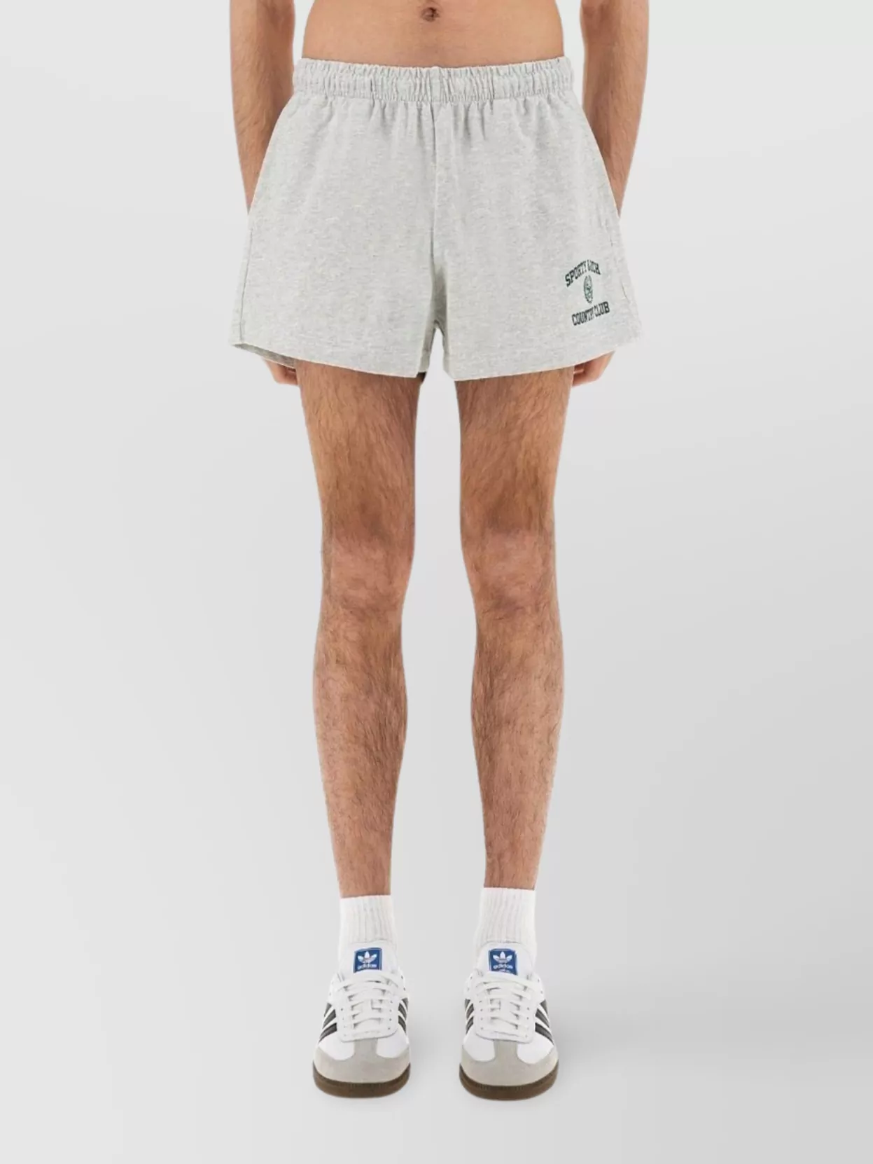 Sporty & Rich Varsity Elastic Waistband Shorts Pockets