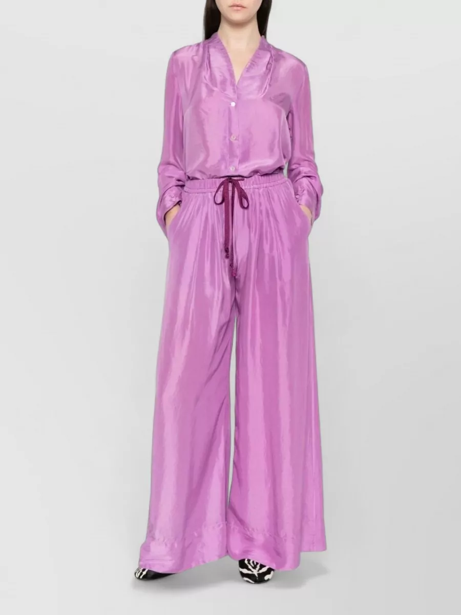 Forte Forte Silk Wide-Leg Trousers