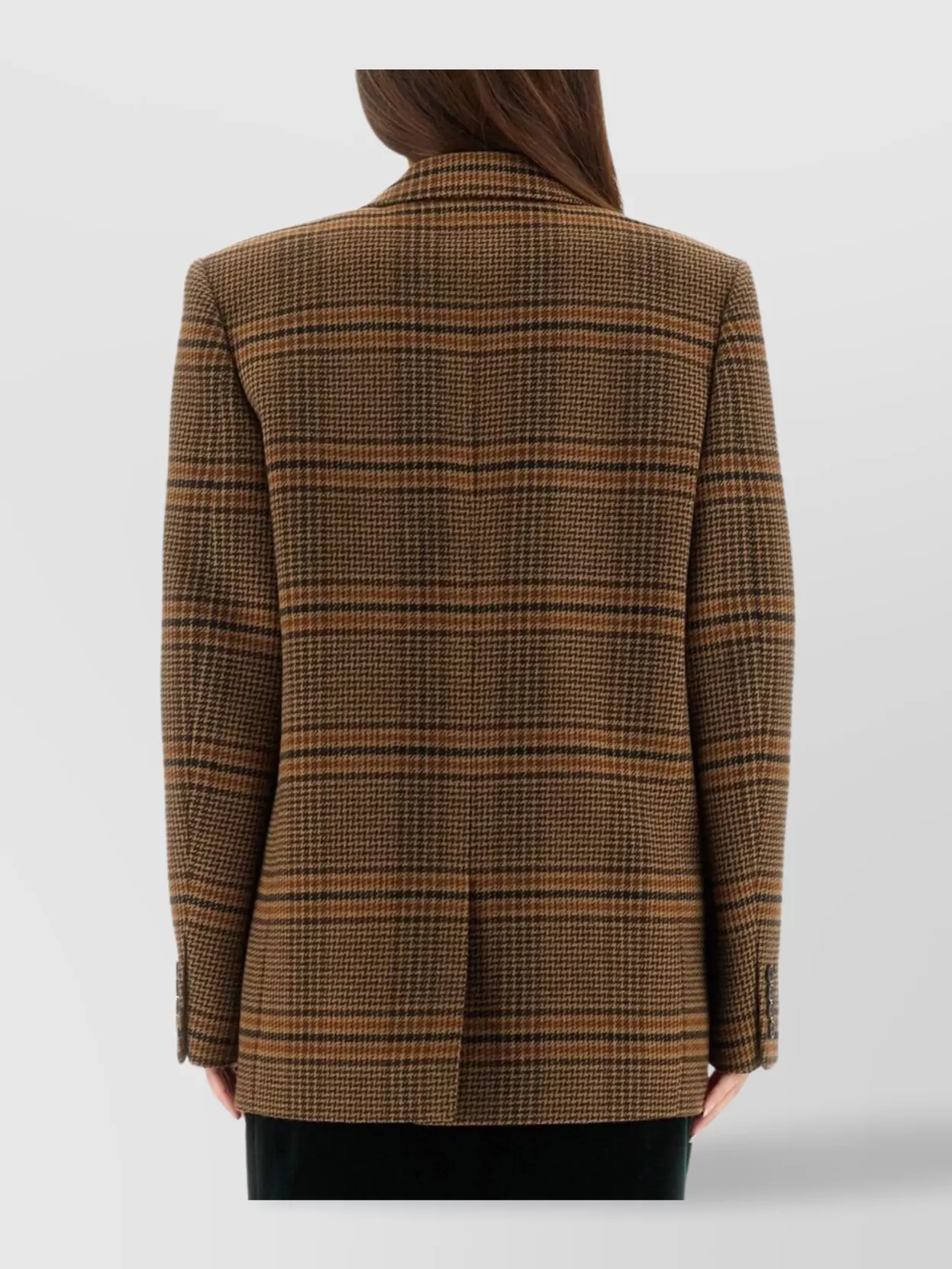 Saint Laurent Checked Pattern Jacket Flap Pockets