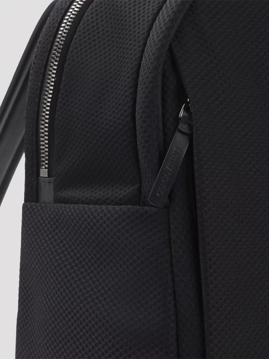 Giorgio Armani Mesh And Leather Backpack
