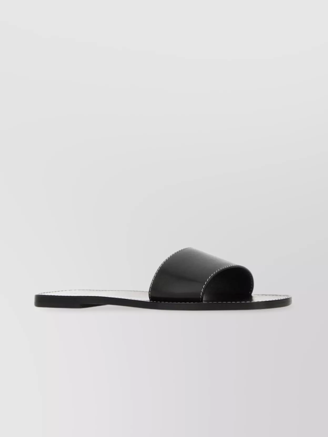 Shop The Row Link Leather Slides Flat Sole