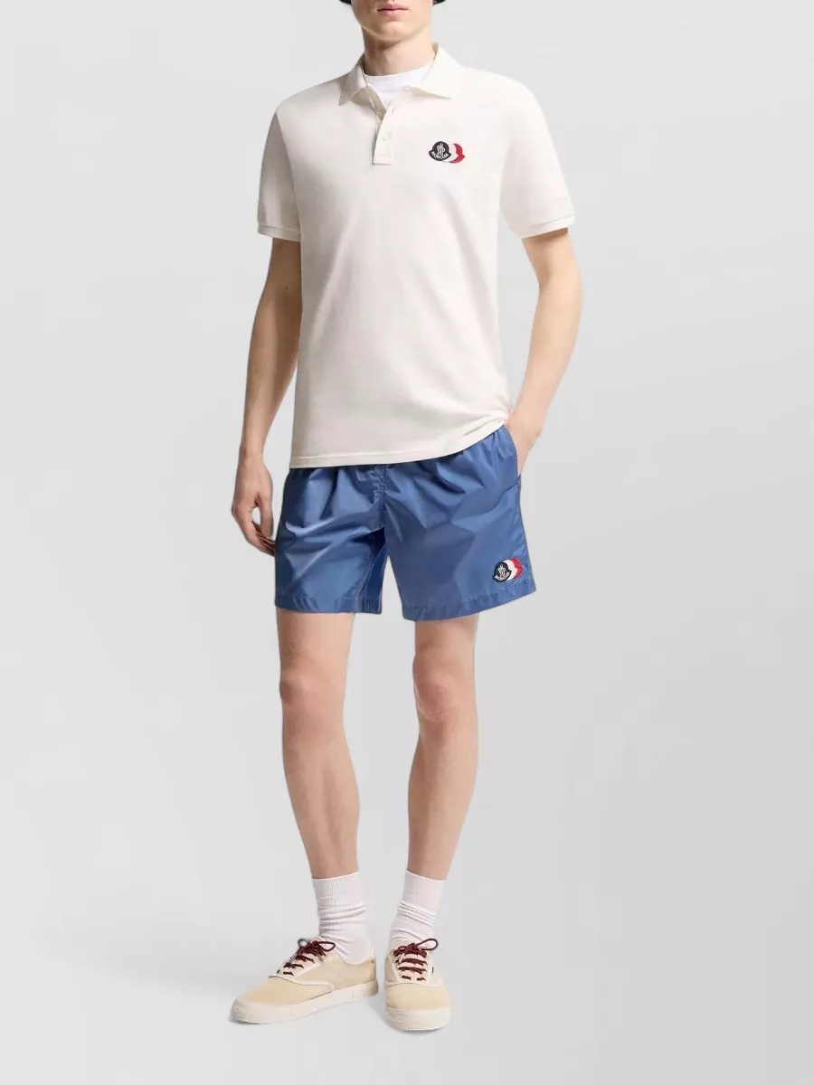 Moncler Logo Patch Cotton Polo Shirt