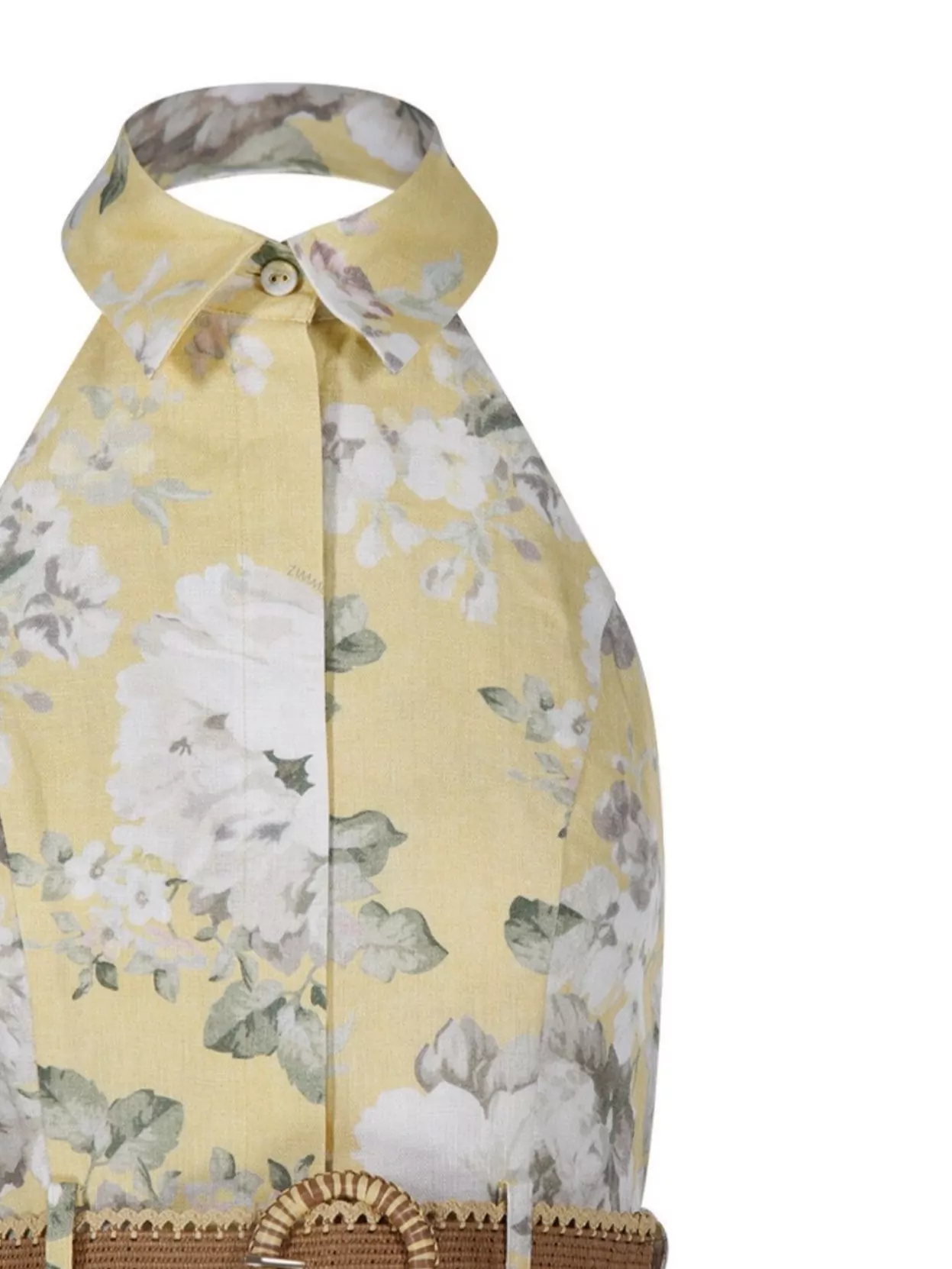 Shop Zimmermann Floral Pattern Halter Playsuit