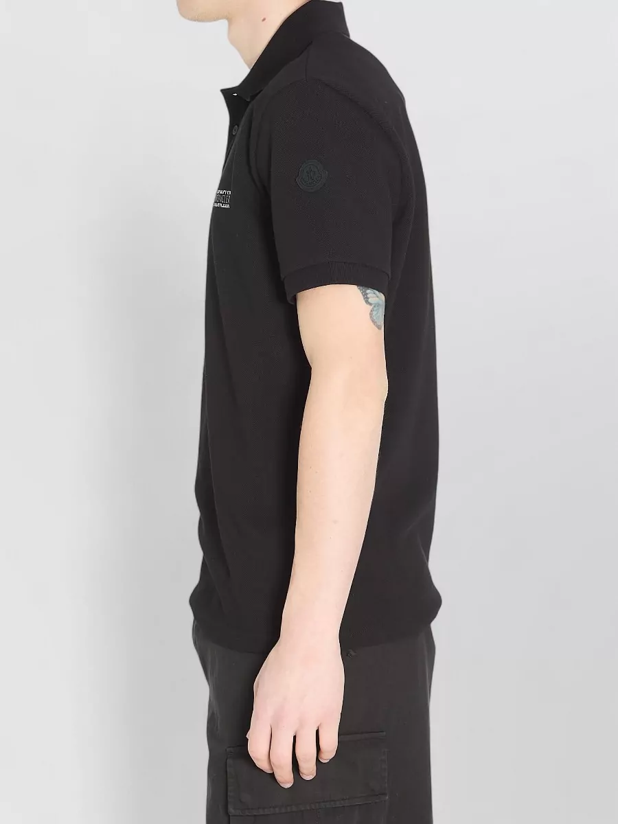 Moncler Cotton Piqué Polo Shirt Regular Fit
