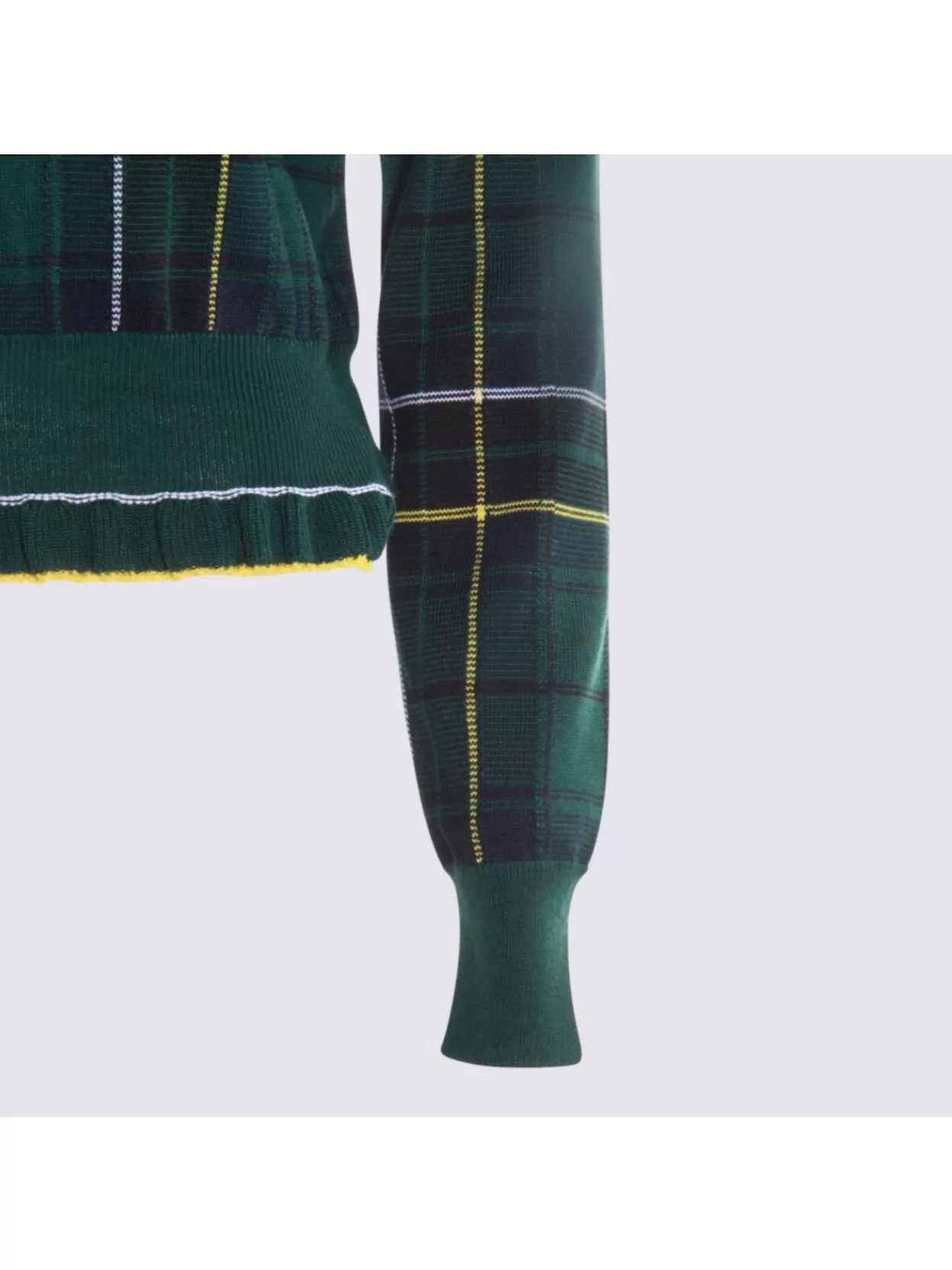Alexander Mcqueen Plaid Crewneck Knitwear Ribbed Finish