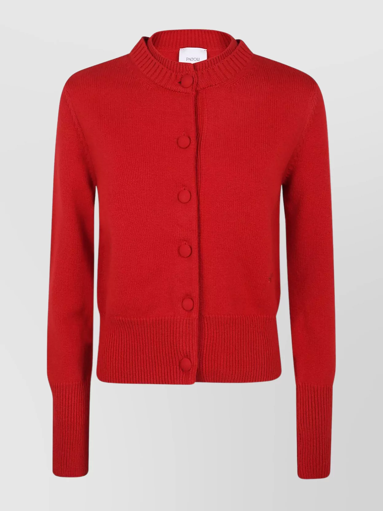 Patou Crew Neck Ribbed Knitwear With Long Sleeves