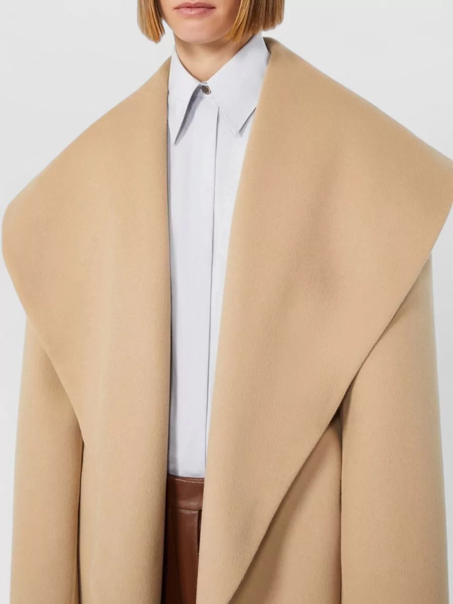 Sportmax Virgin Wool Belted Single-Breasted Coat