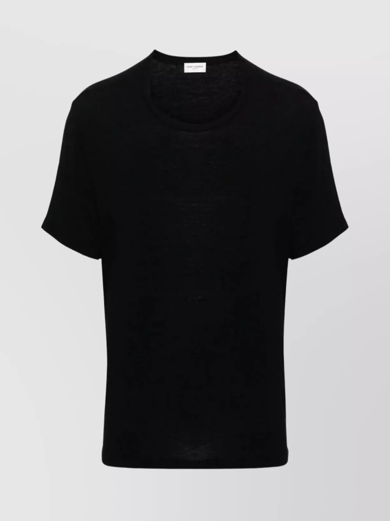 Shop Saint Laurent Crew Neck Viscose Blend T-shirt
