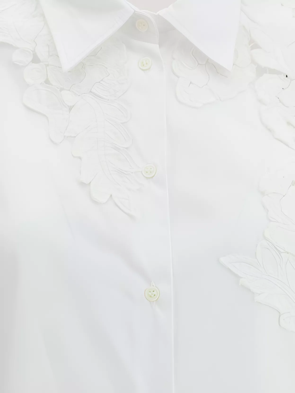 Ermanno Scervino Feminine Floral Embroidered Shirt