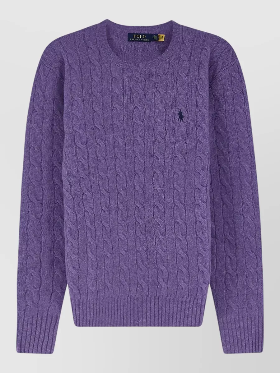Polo Ralph Lauren cashmere wool cable-knit crew-neck jumper