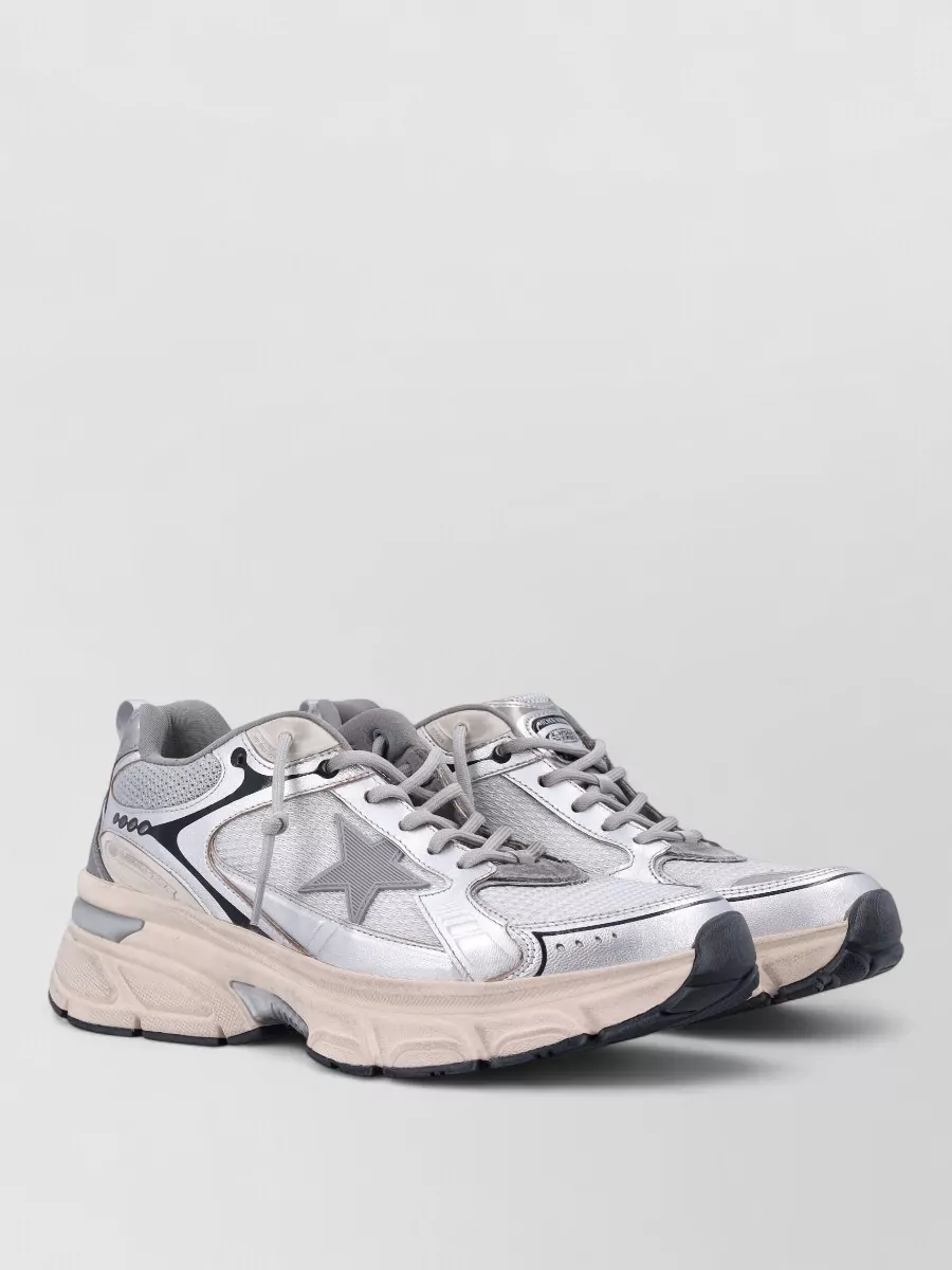 Golden Goose Leather And Mesh Low-Top Sneakers