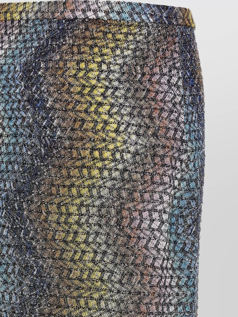 Missoni Metallic Zigzag Asymmetric Draped Skirt
