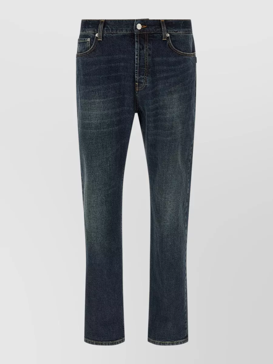 Department 5 denim bowl mid-rise straight-leg jeans