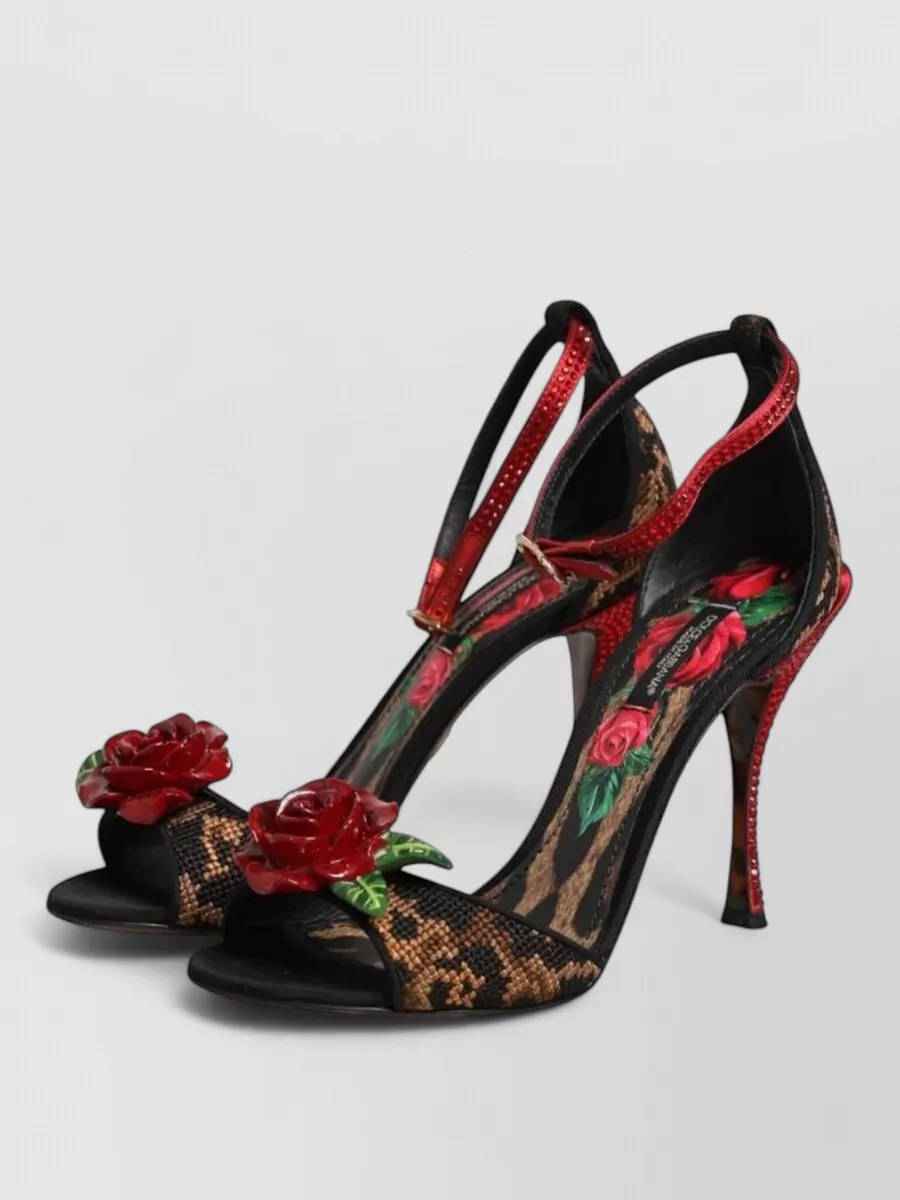 Dolce&Gabbana Leopard Crystal-Embellished Sandals