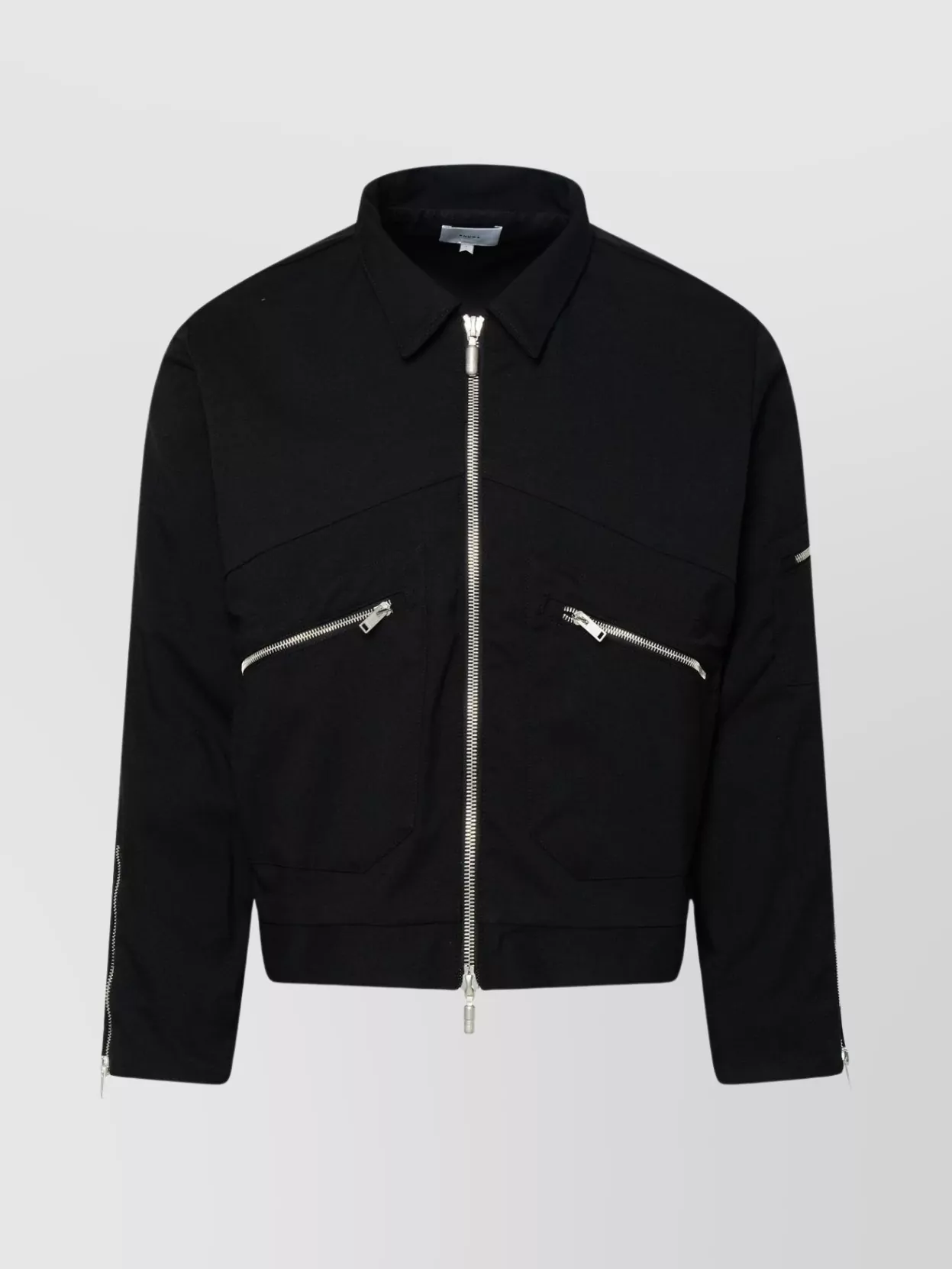 Rhude Jacket Zippered Pocket Stand Collar In Black