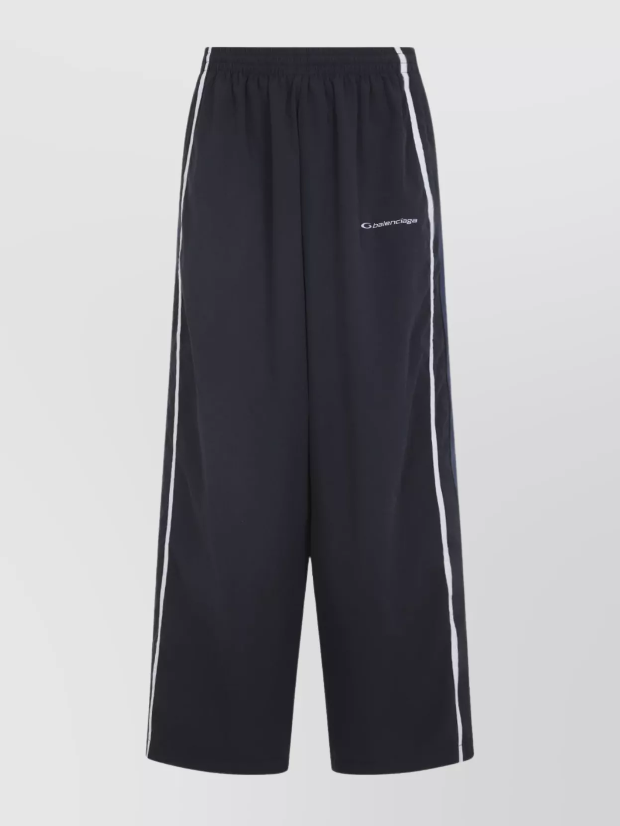 Balenciaga Sporty Trousers Featuring Side Stripes In Blue