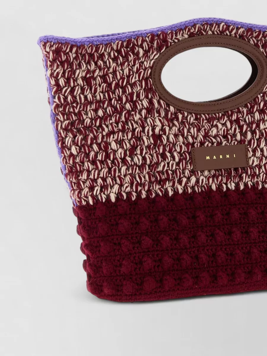 Marni Cresta Wool Chunky-Knit Tote Bag