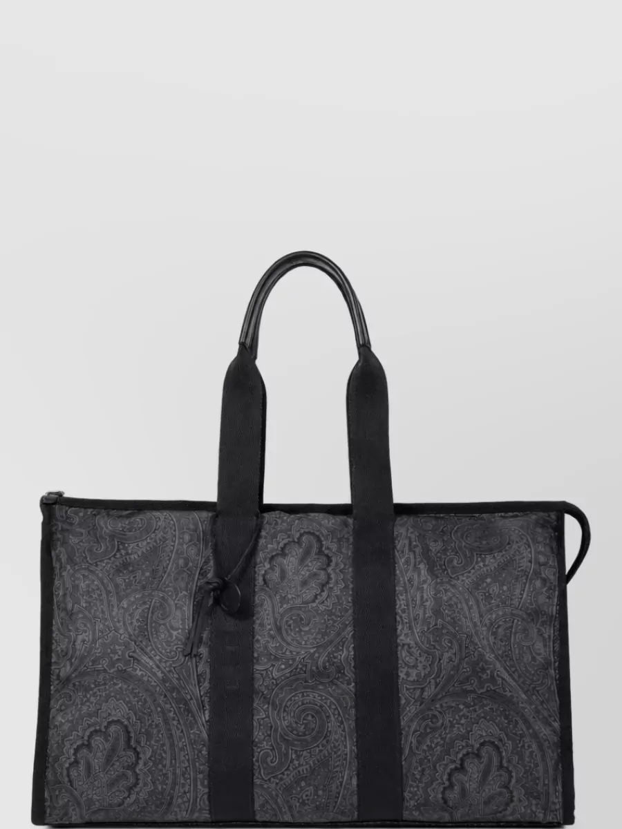 Etro Nylon Paisley Print Travel Tote Bag