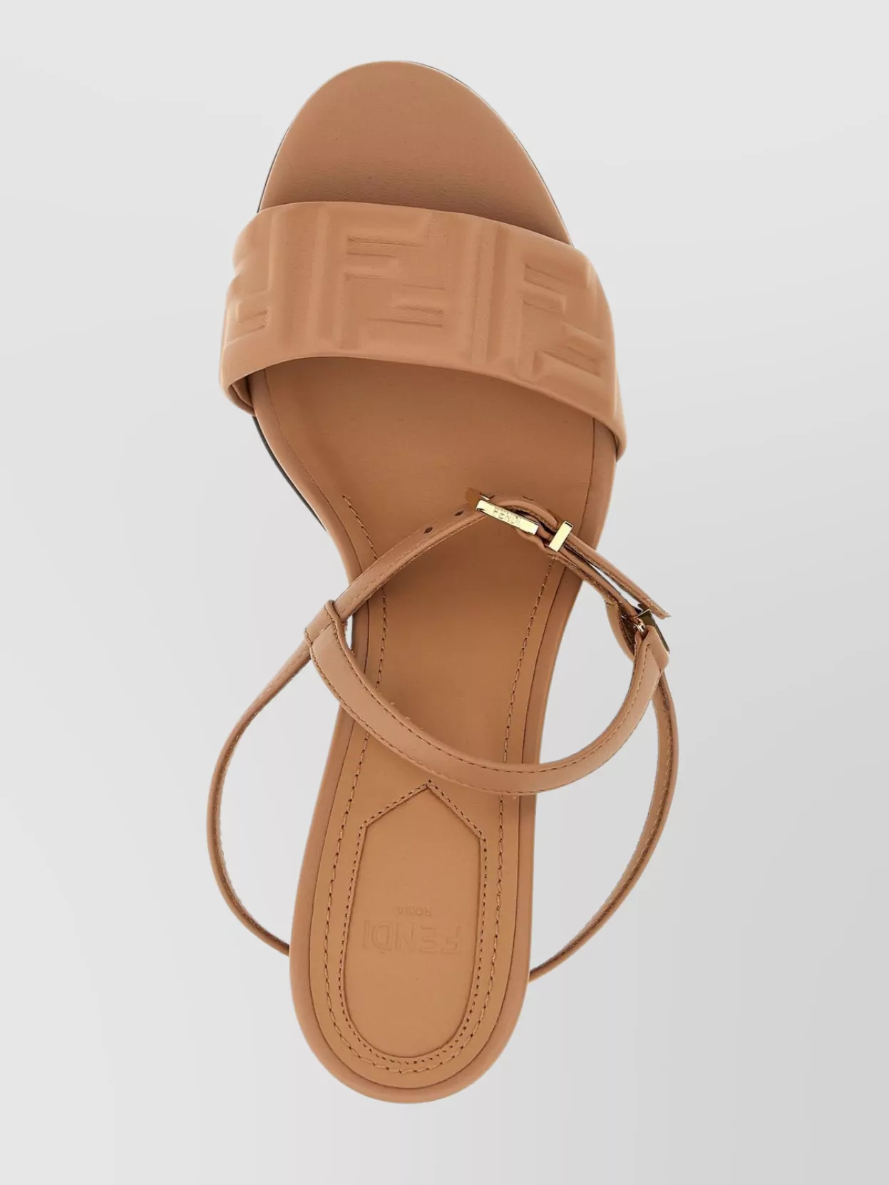 Fendi Heeled Sandals With Open Toe And Buckle