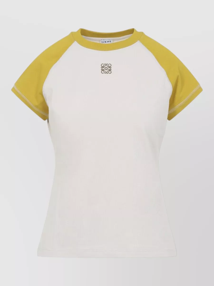 Loewe Short Sleeve Raglan T Shirt Contrast Sleeves