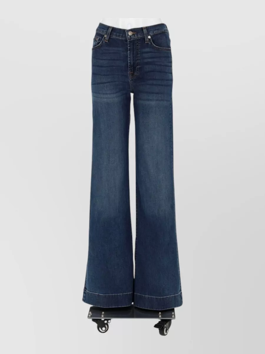 7 For All Mankind denim wide-leg jeans
