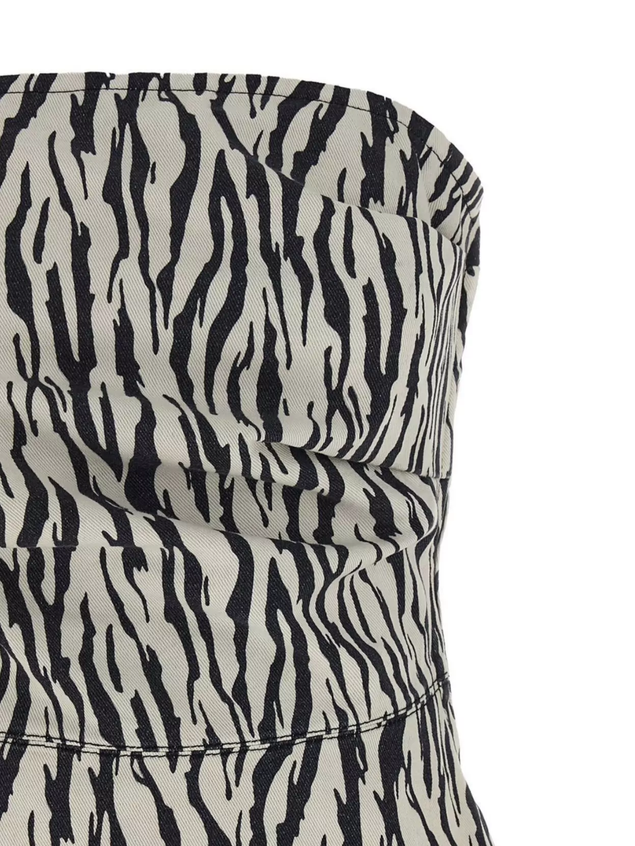 Rotate Birger Christensen Zebra-print Strapless Top In Multi