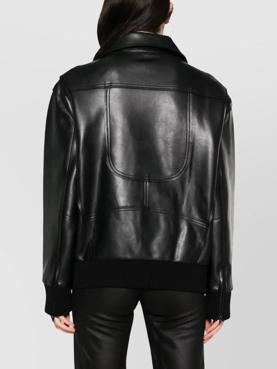 Norma Kamali Leather Coat
