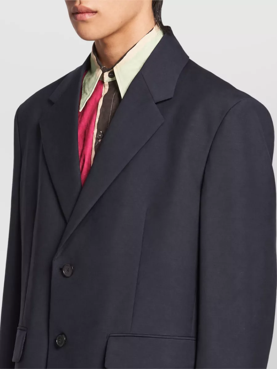 Prada Mohair Oversized Single-Breasted Jacket