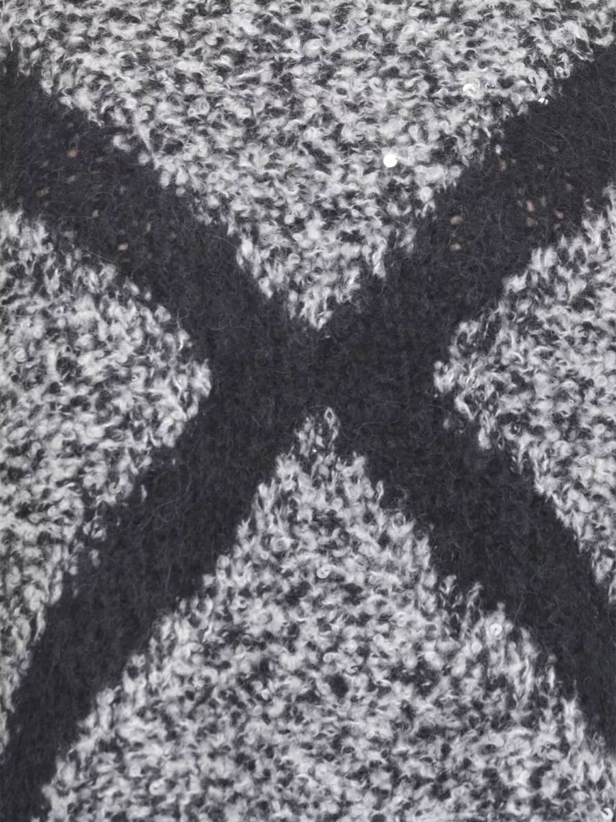 Panicale Alpaca Wool Cashmere Paillettes Poncho